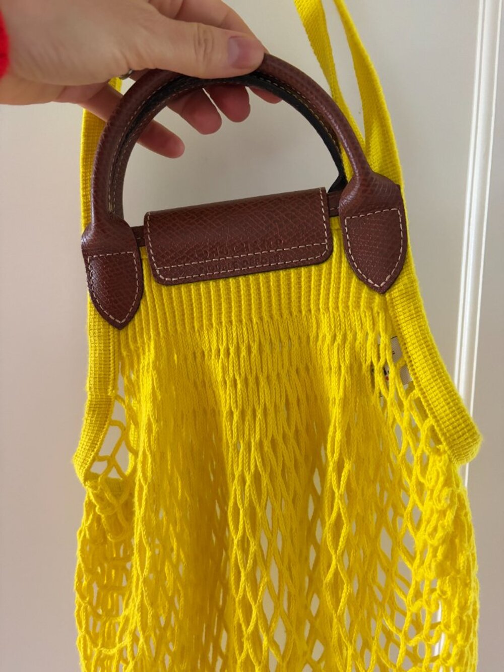 Longchamp Le Pliage Filet Knit Net Bag - like new - Picture 4 of 10